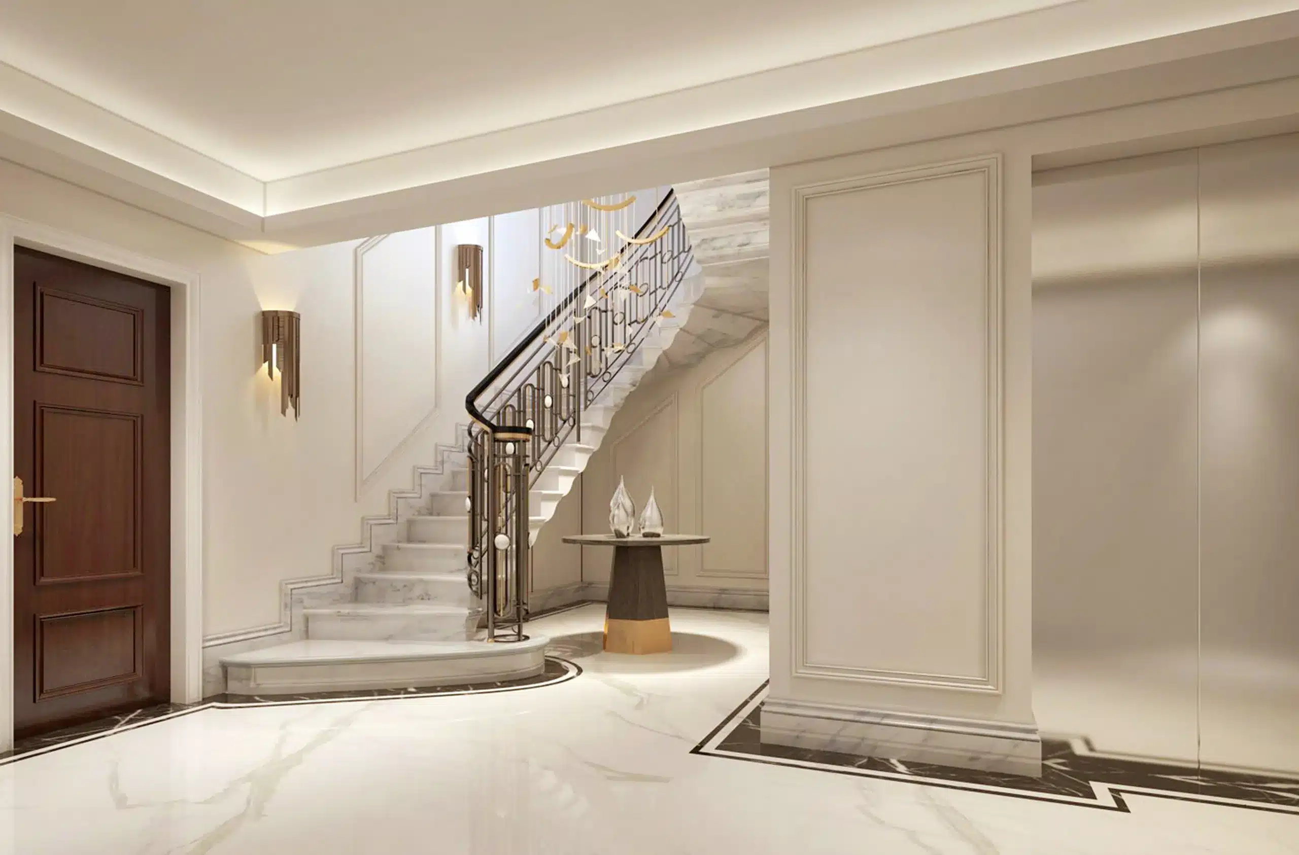 An entry way in an interior design project completed by katharine pooleys london based studio