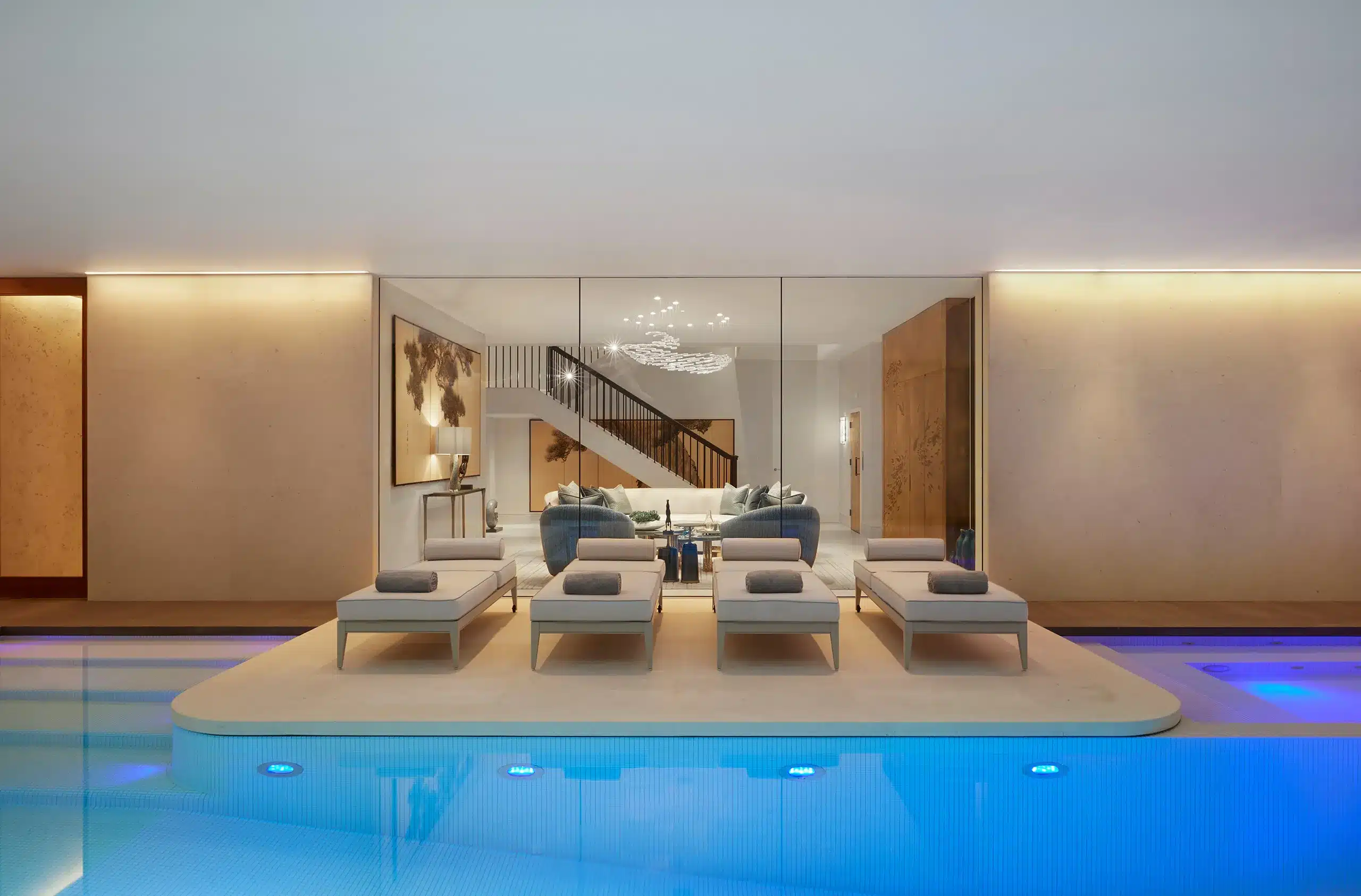 A subterranean basement with pool and spa in one of katharine pooleys luxury london projects