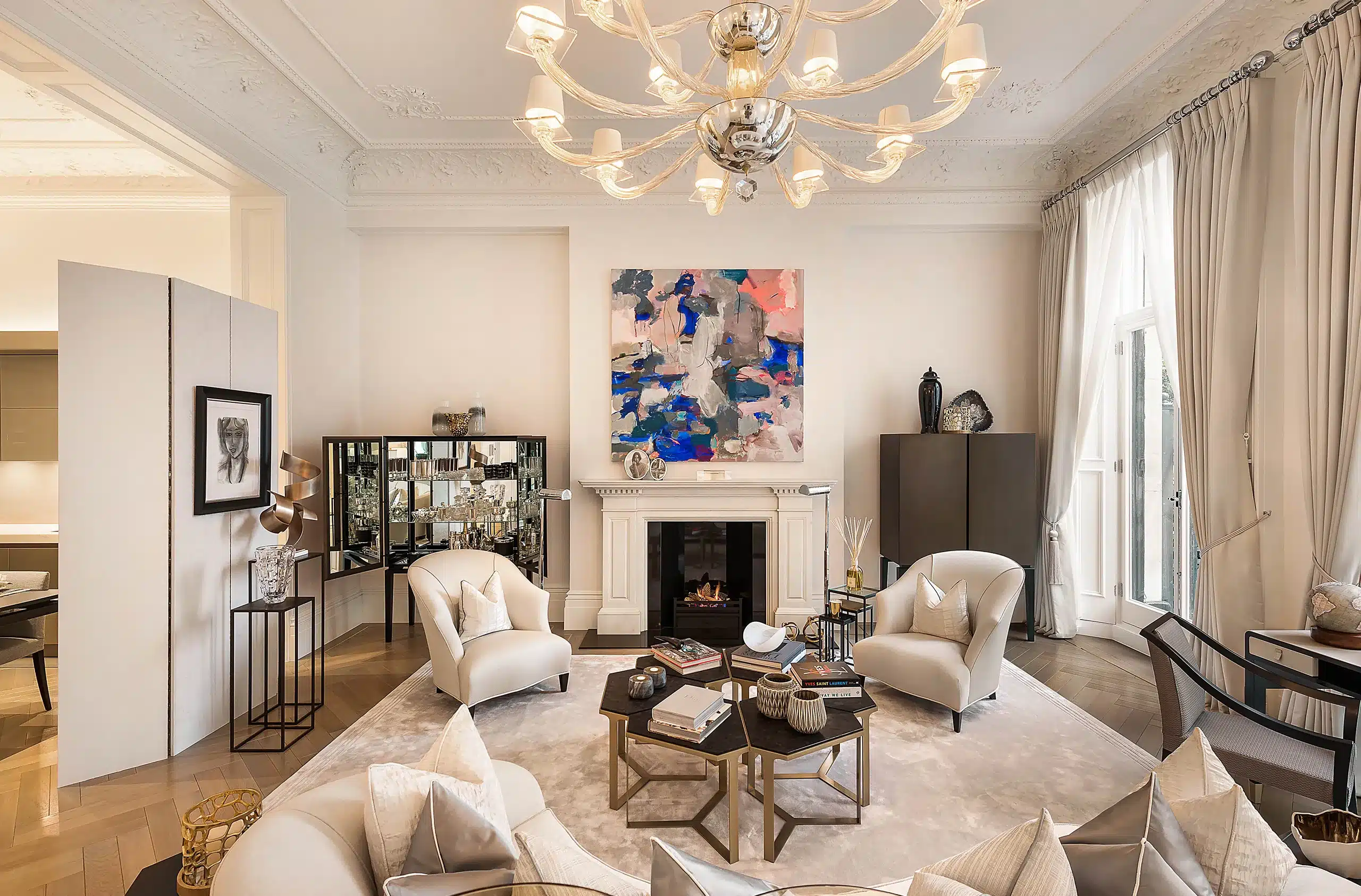 A living room as designed by katharine pooleys award winning london interior design studio