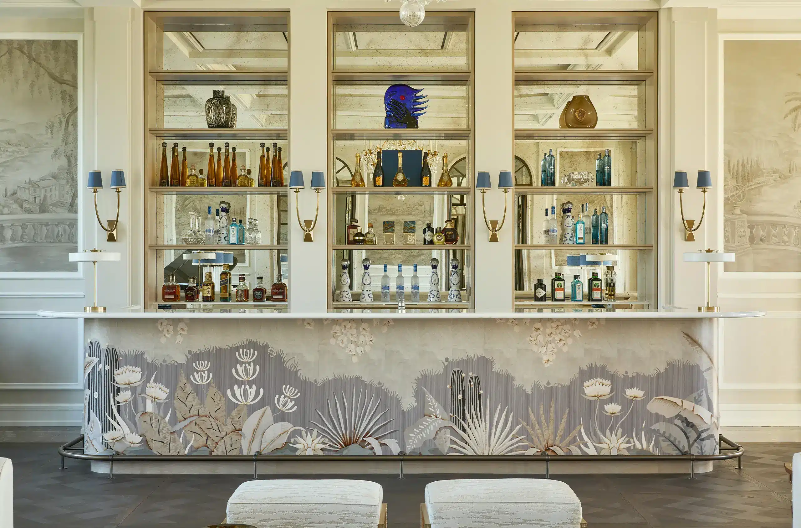 Marquetry Bar - Cannes Chateau by Katharine Pooley