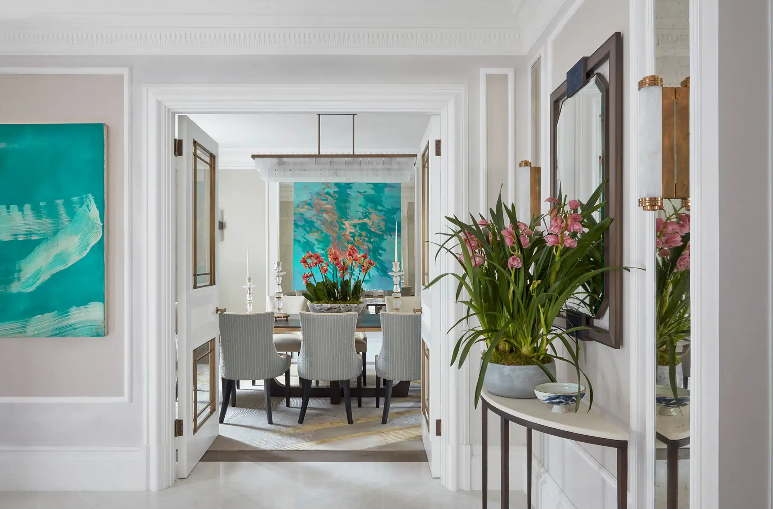 An entryway in a kensington interior design project by katharine pooley, the uk's best interior designer