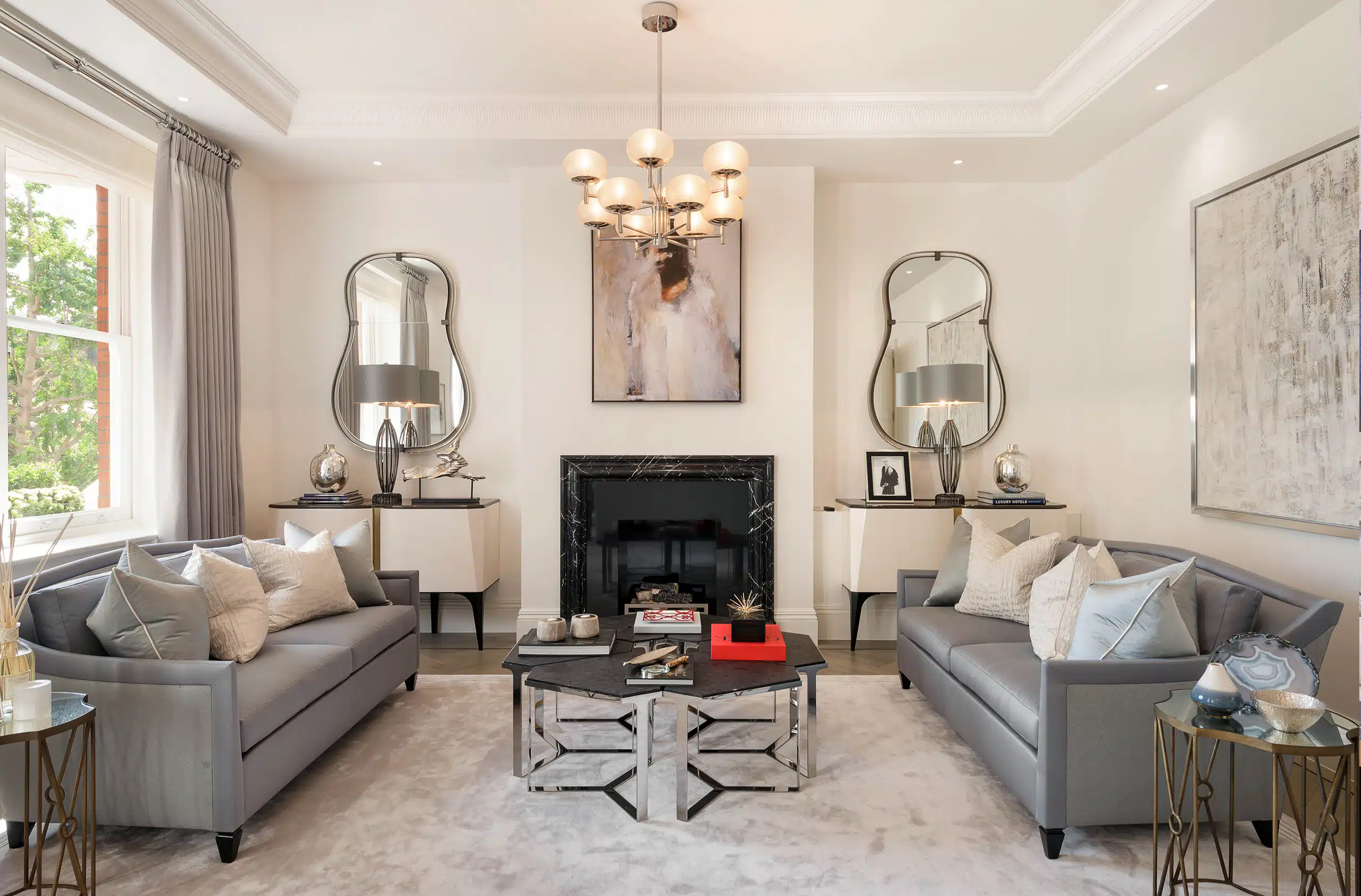 Living room at a london townhouse interior design project by katharine pooley, one of the best interior designers in the uk
