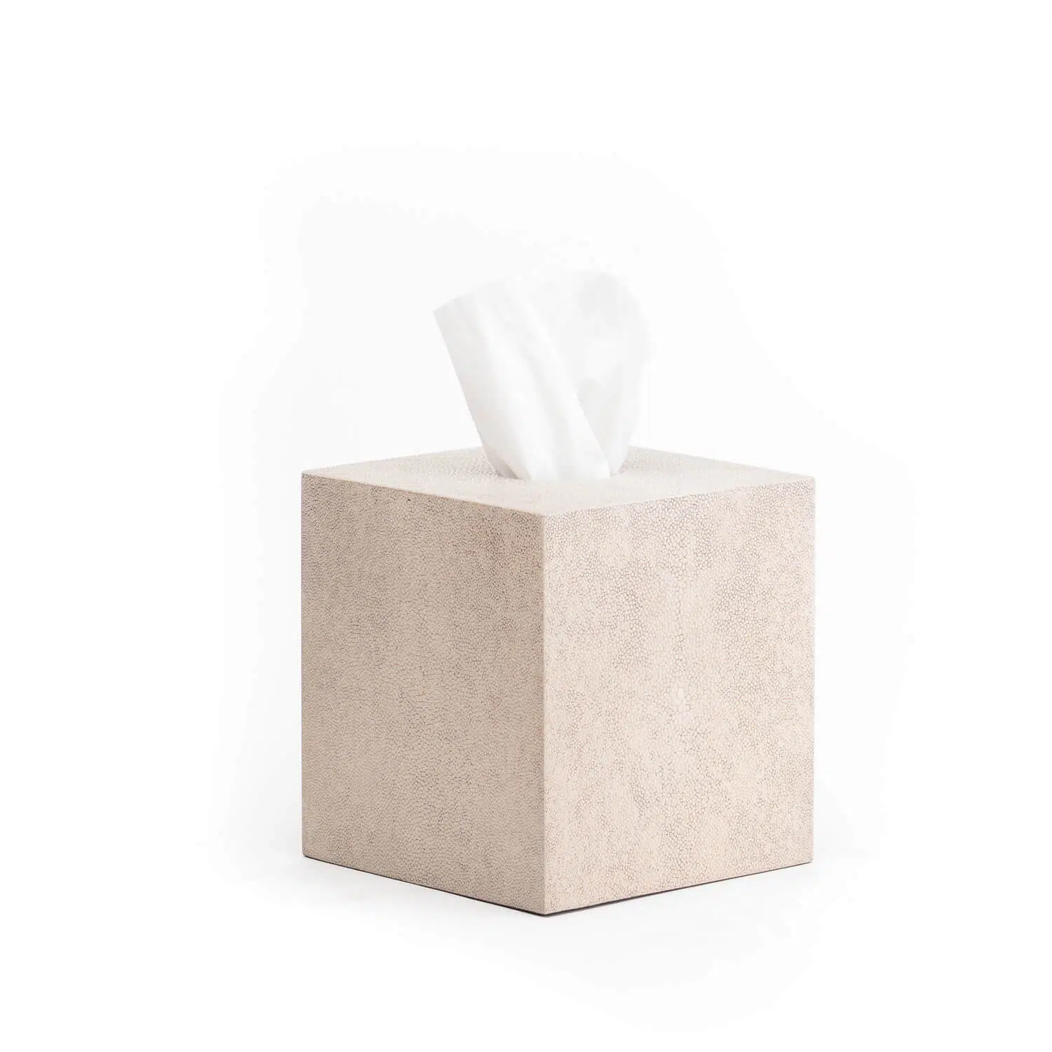 Luxury Belmont Square Shagreen Tissue Box