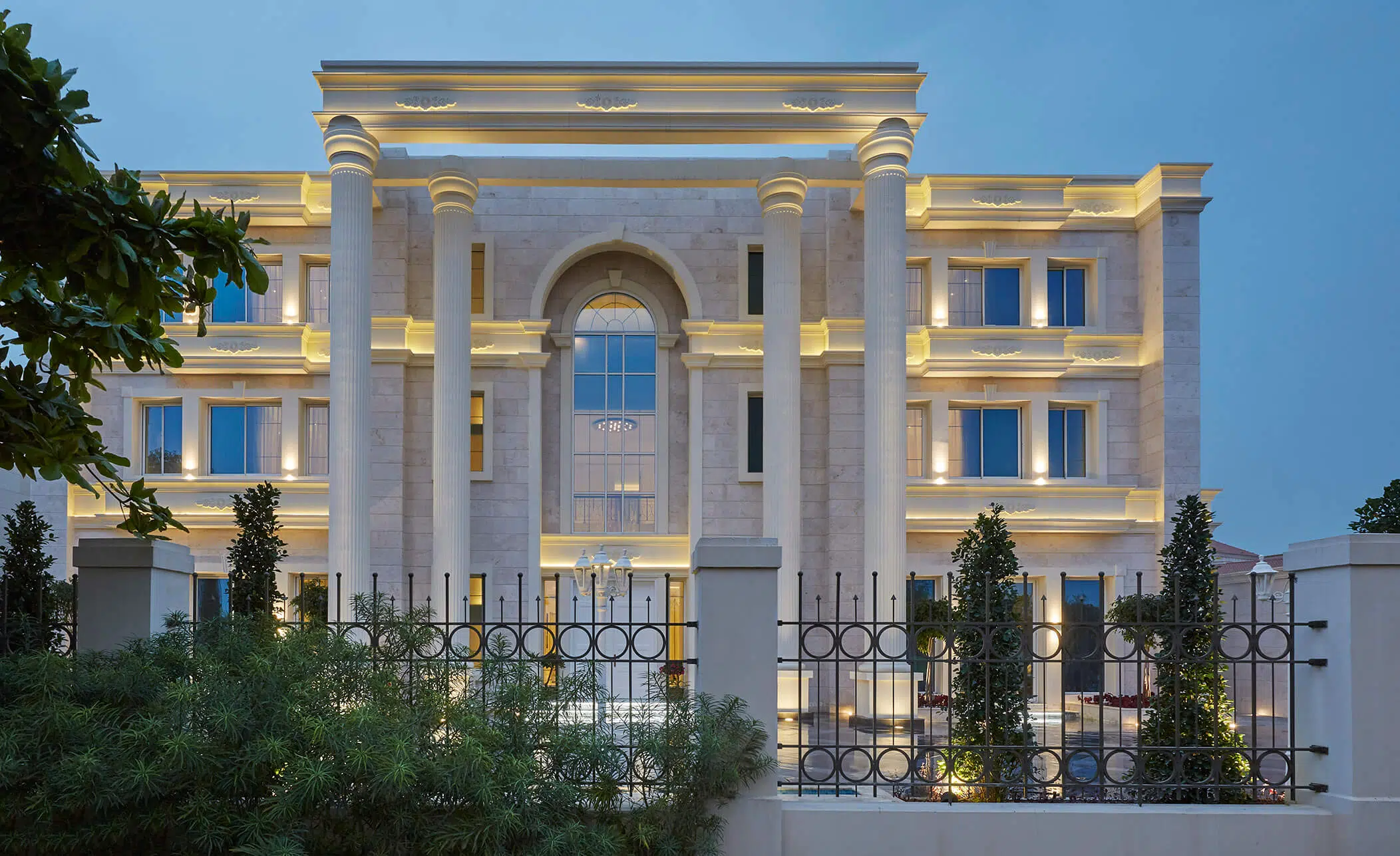 doha pearl villa luxury interior design project