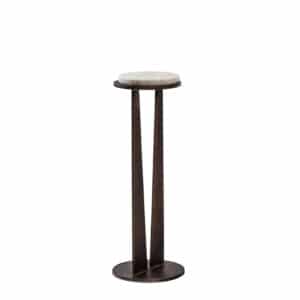 Designer marble and bronze side table