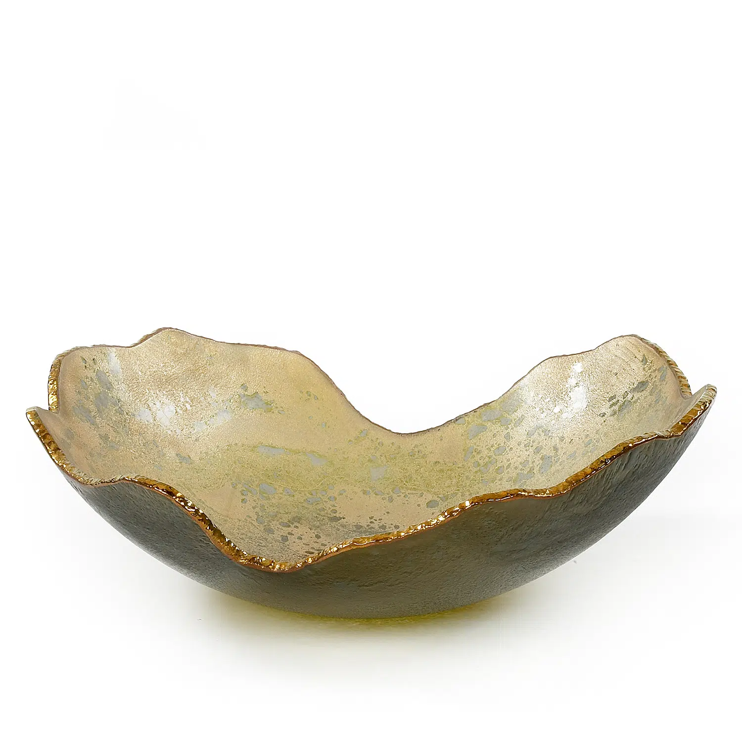 Gold Organic Bowl With Silver Hue