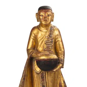 standing Burmese Monk Detail 2