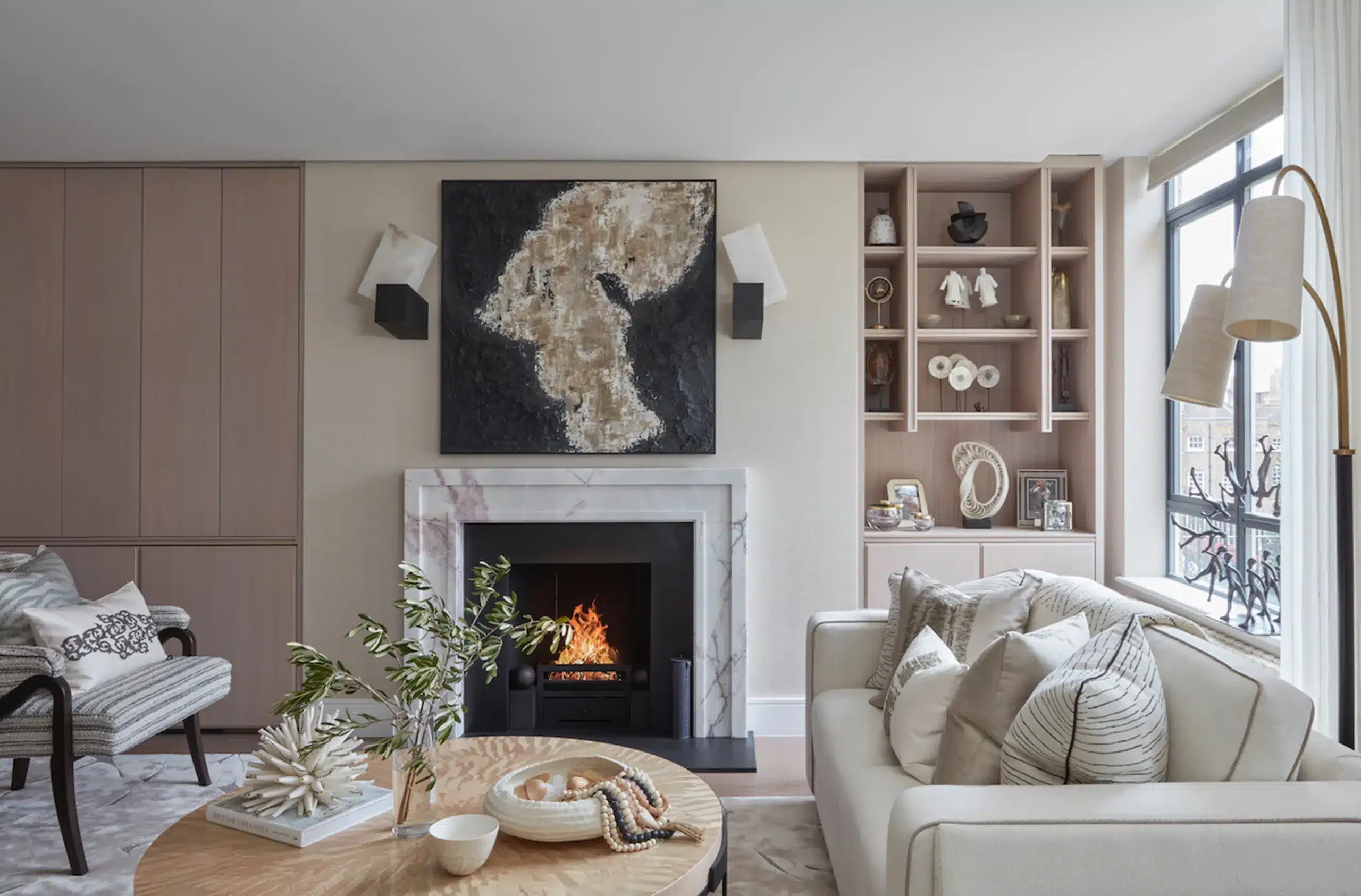 A living room with contemporary design as styled by katharine pooley, londons top interior designer