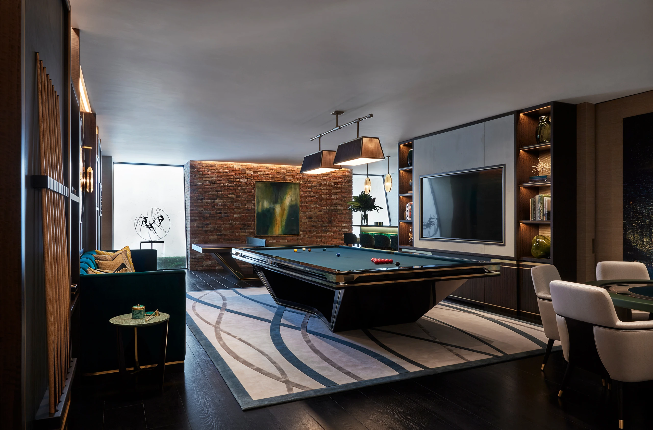 Katharine Pooley luxury interior design project london Notting Hill award winning interior design luxury games room