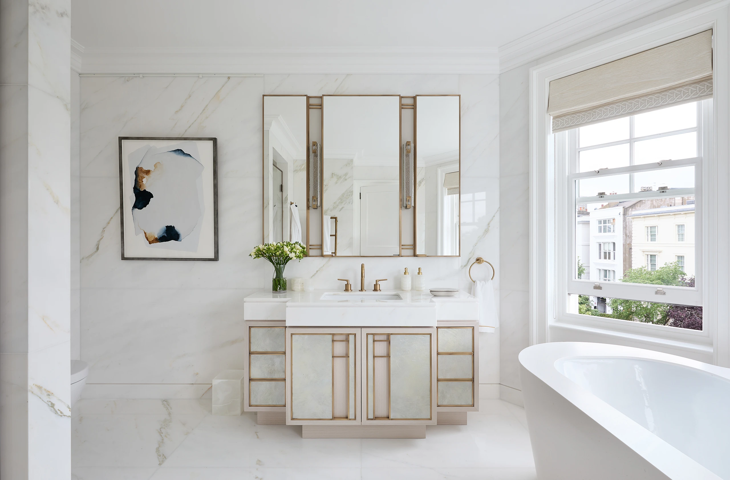 Katharine Pooley luxury interior design project london Notting Hill award winning interior design bathroom