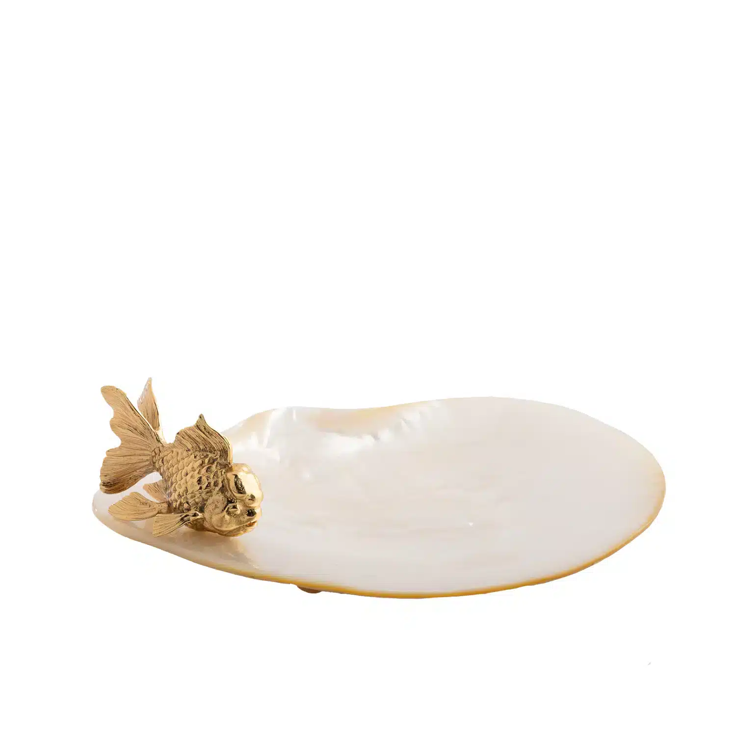 A stylish and unique plate made of quartz with a fish accent