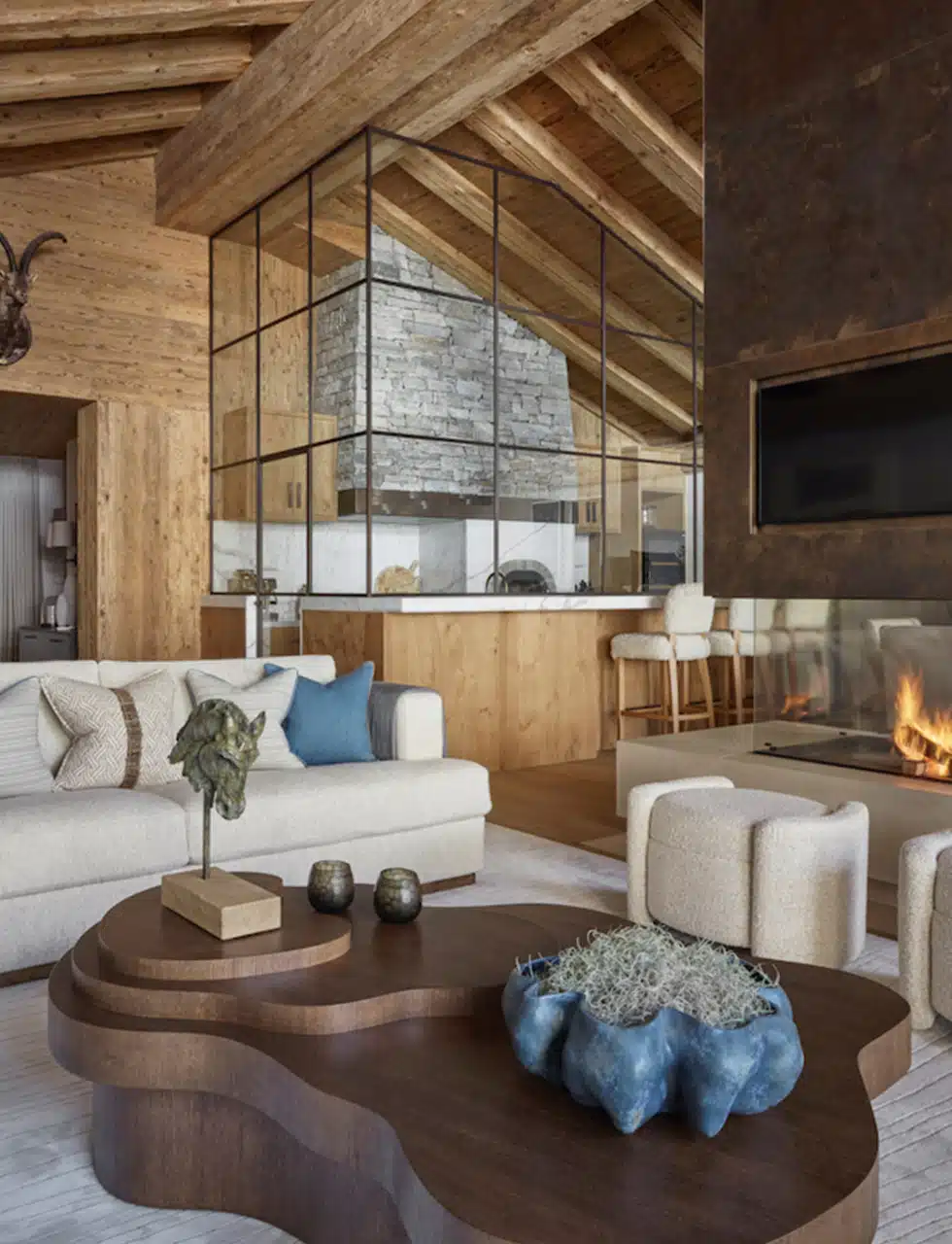 A contemporary Ski Chalet with interior design by Katharine Pooley