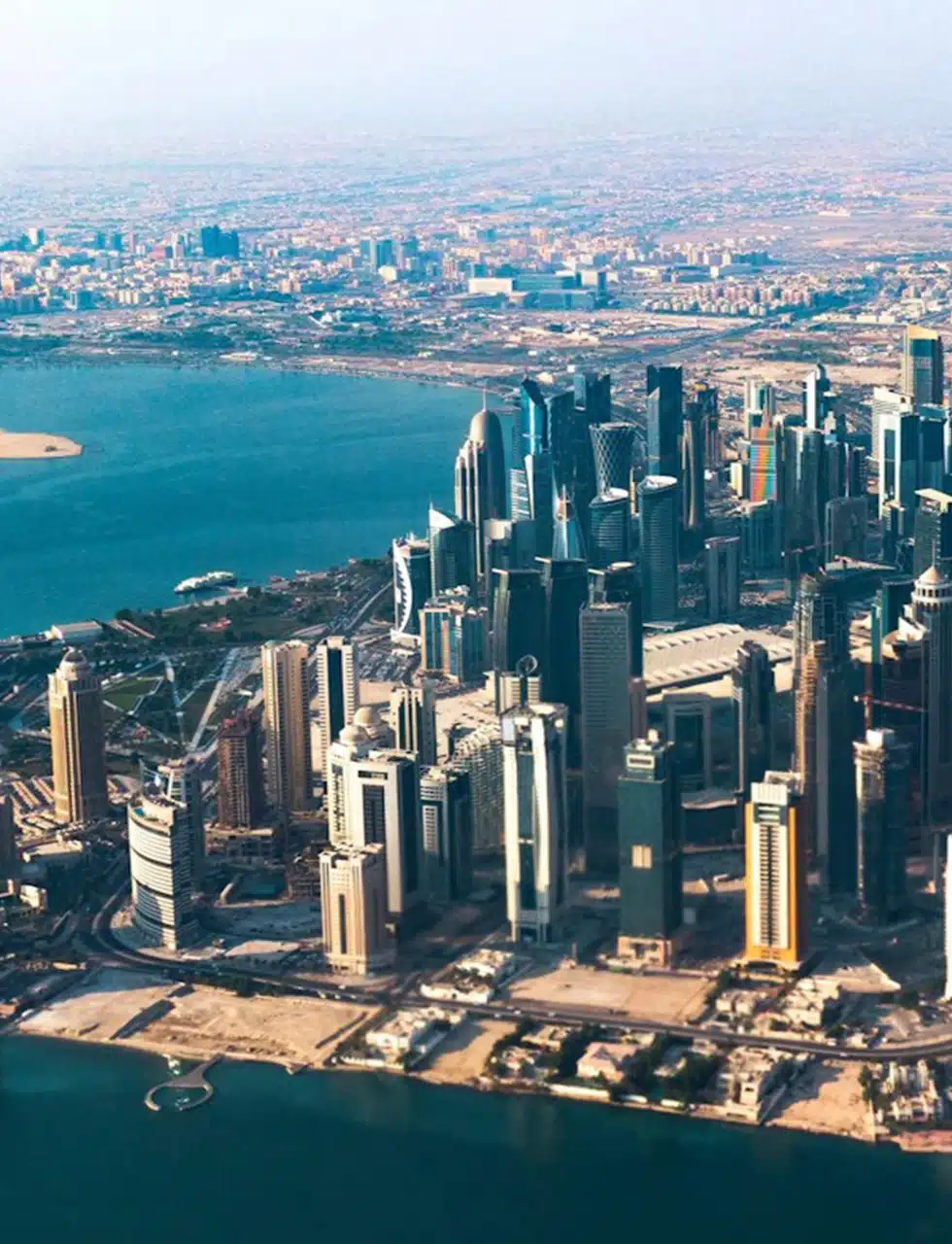 A picture of the Doha skyline. Katharine Pooley has completed many projects in the Middle East