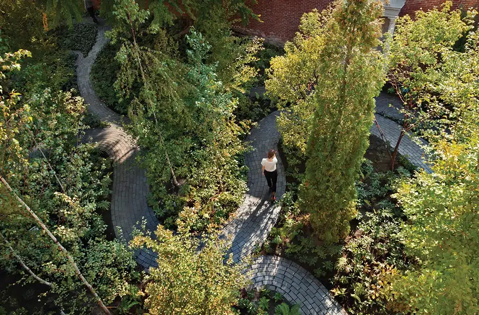 The Monk's garden in Boston is a beautiful haven of design and reflection