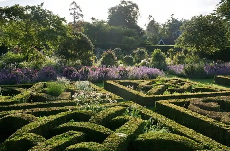 helmingham hall has some of the best manicured hedges and is a favourite of interior designer katharine pooley