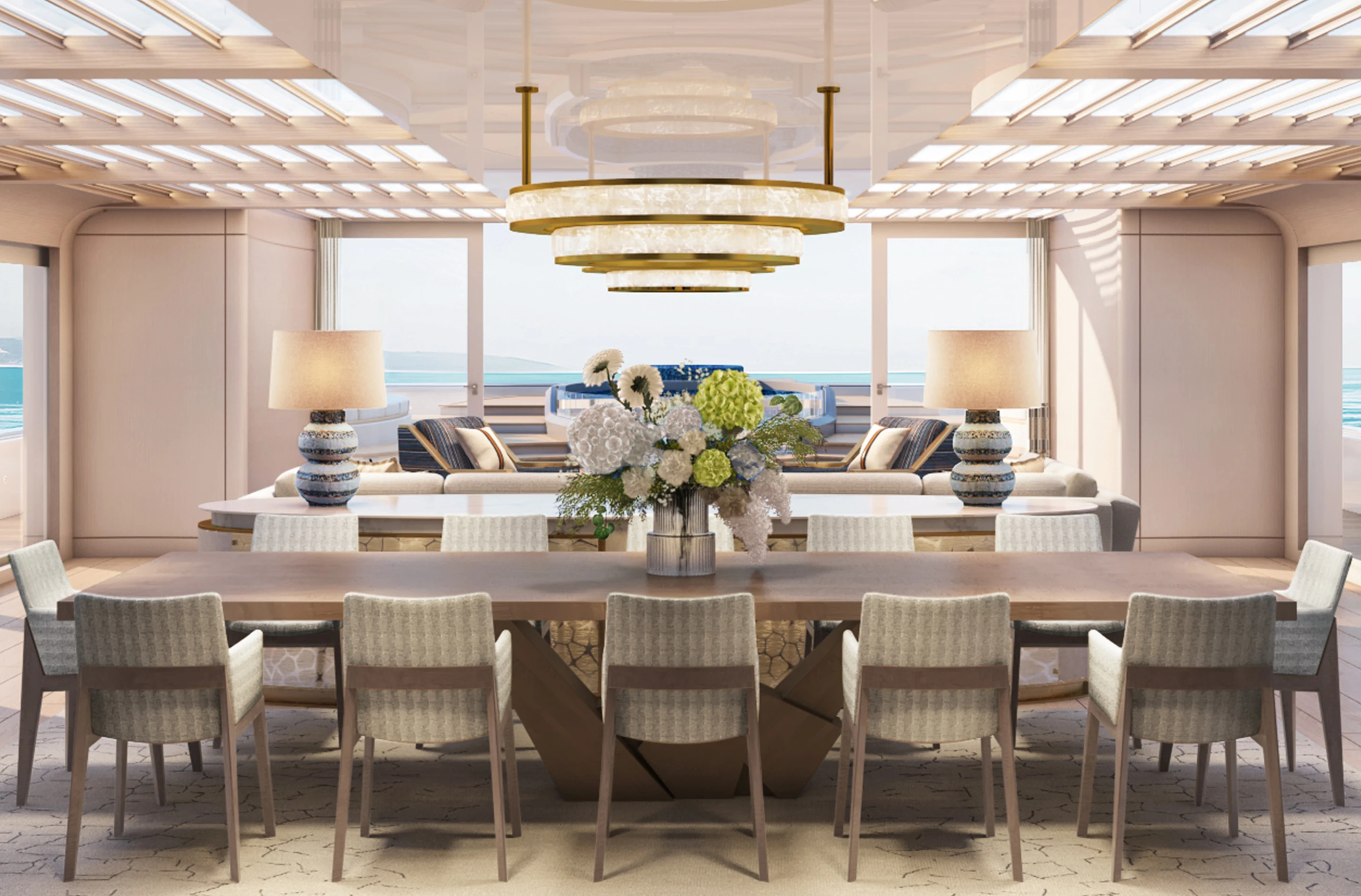 onboard the most recently launched superyachts around the world, interior design by katharine pooley