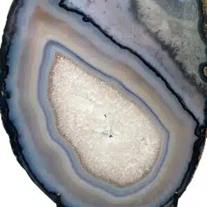 agate slice on stand