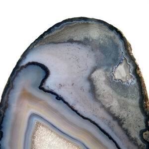 agate slice on stand