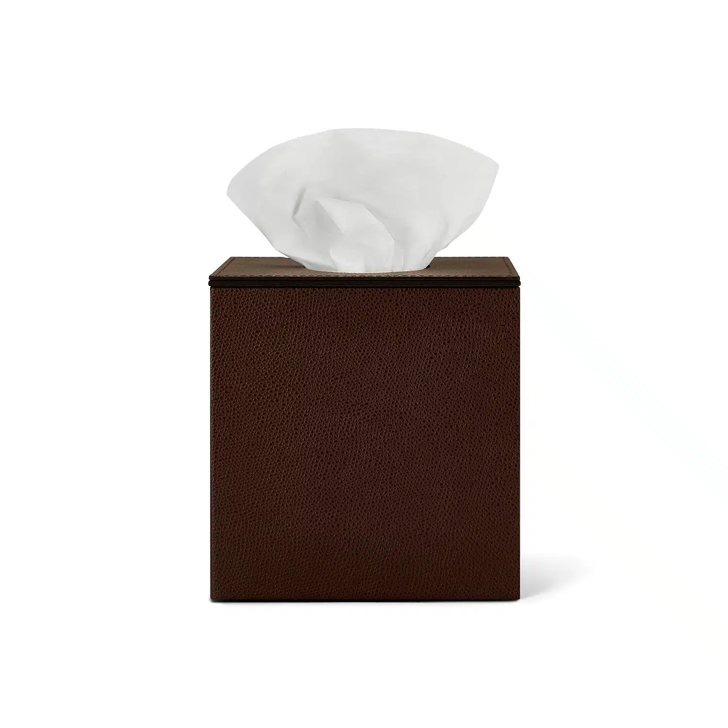 Auri Brown Leather Tissue Box Katharine Pooley Luxury Interior Design and Interior Architecture London UK