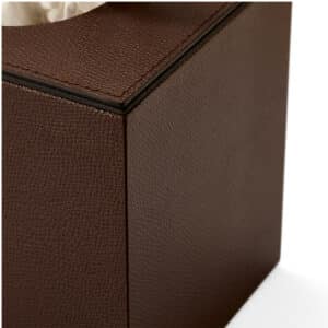 luxury leather tissue box cover with magnetic lid