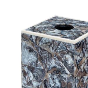 grey agate shell tissue box cover