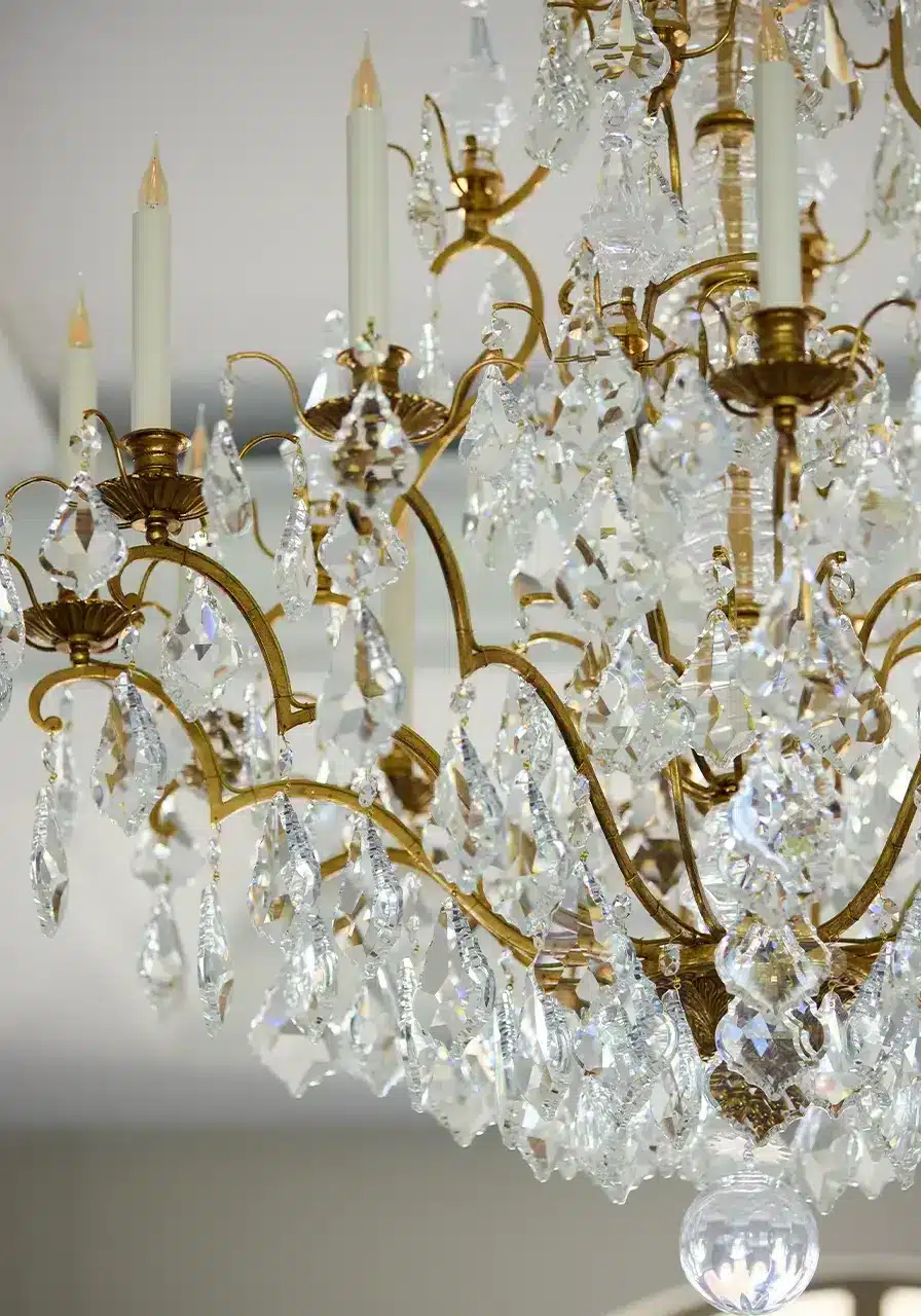 Drawing Room Chandelier - Château de la Croix des Gardes - South of France - Katharine Pooley