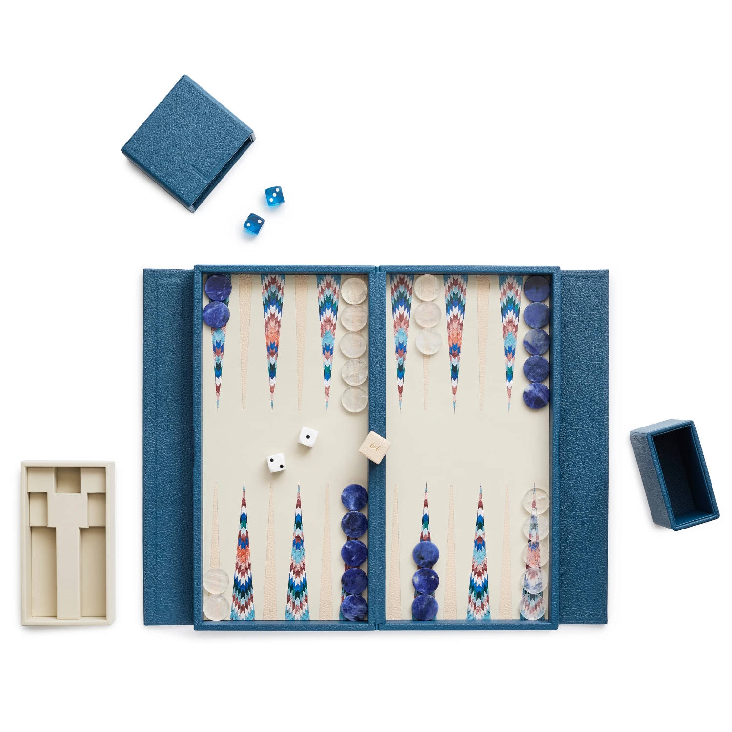 A handcrafted backgammon set by alexandra llewyn and katharine pooley