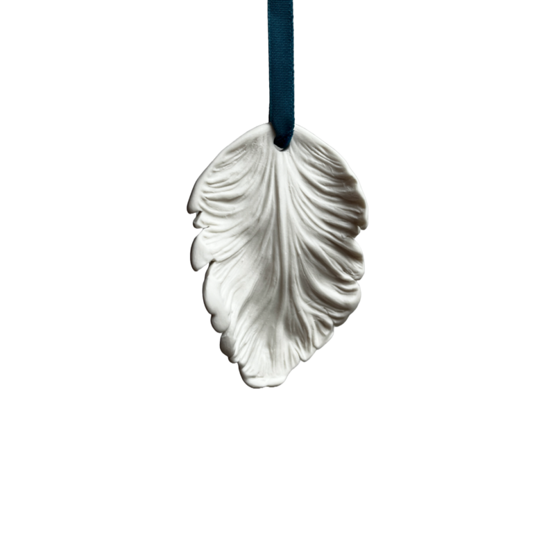 A tulip petal christmas tree ornament by Katharine Pooley