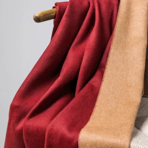 Reversible Burgundy & Fawn Cashmere Throw