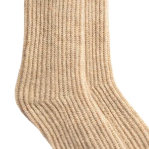 Cashmere camel bed socks