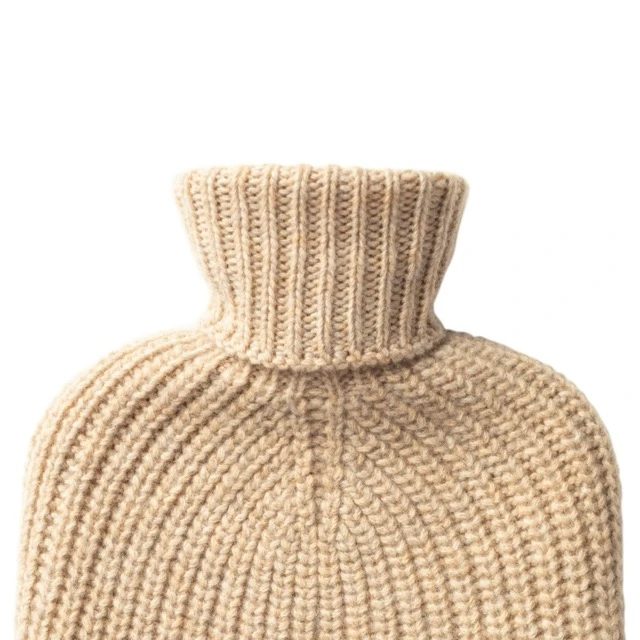 Cashmere camel hot water bottle