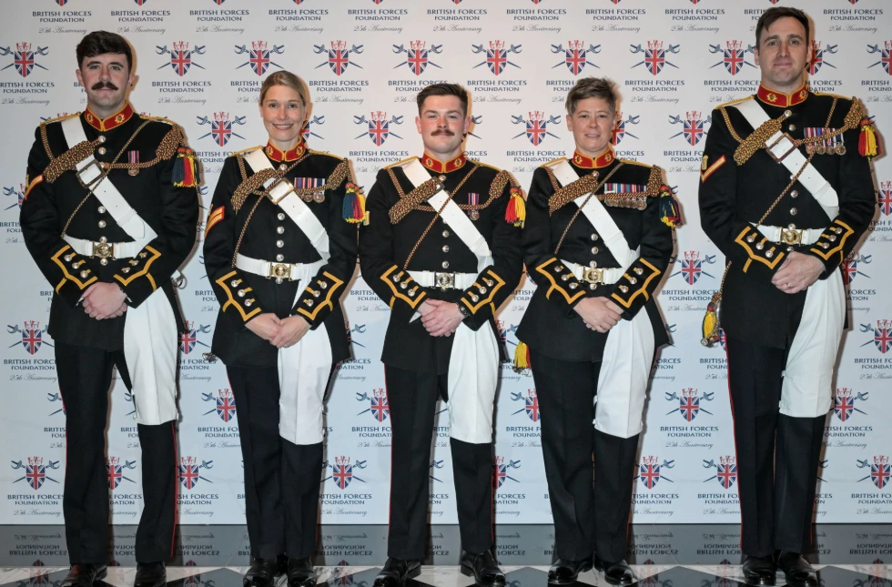 Royal Navy Marines Collingwood performed at the British Forces Foundation Ball