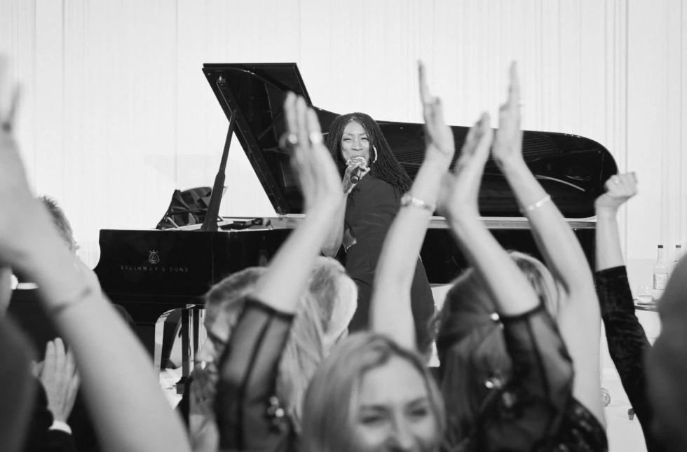 Heather Small performs on stage