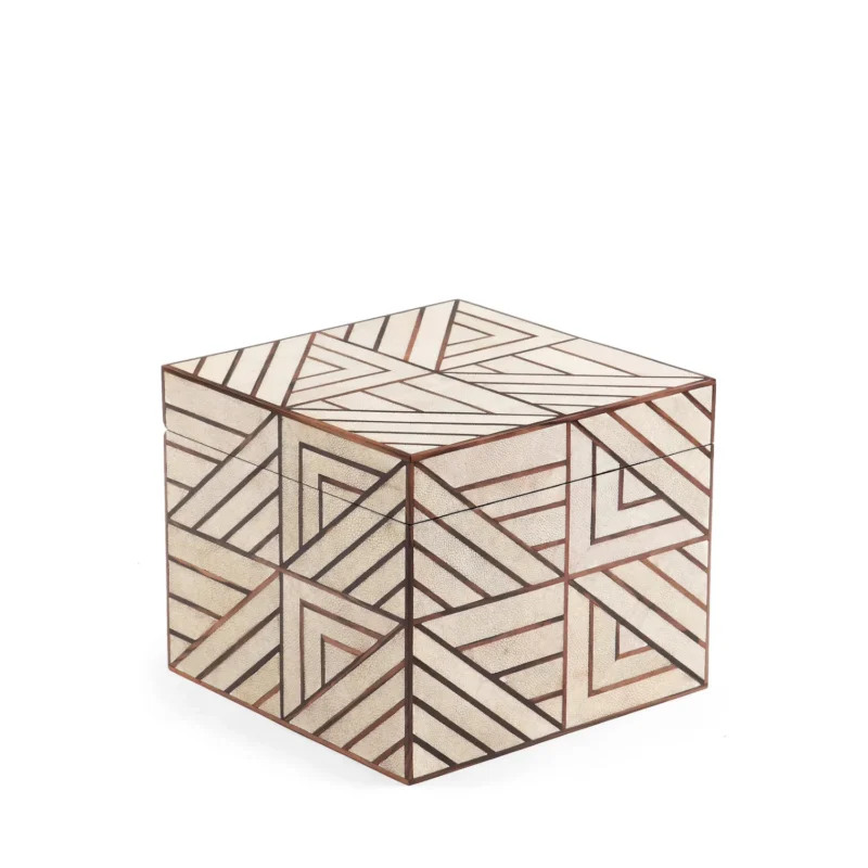 A beautiful shagreen box with an art deco inspired inlay at the katharine pooley boutique