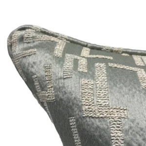 A close up of one of the katharine pooley cushions at her London luxury boutique