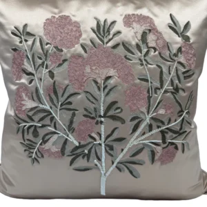 Katharine Pooley has commissioned this beautiful embroidered cushion from Geraldine Larkin, a local london craftsperson