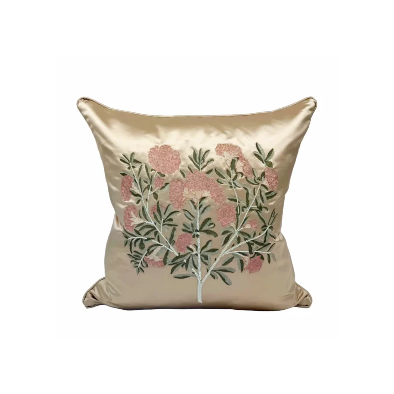 Katharine Pooley has commissioned this beautiful embroidered cushion from Geraldine Larkin, a local london craftsperson