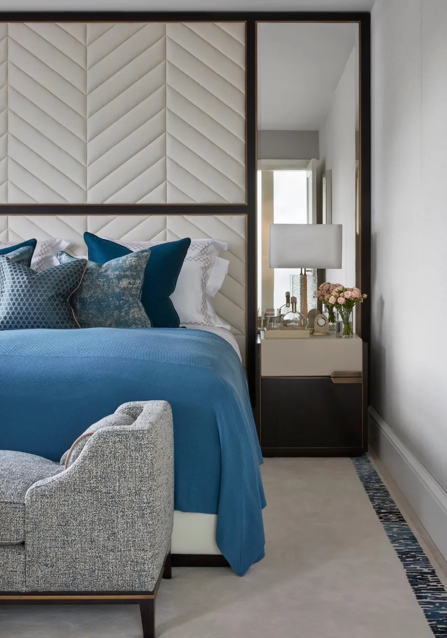 A contemporary bedside table styled by katharine pooley